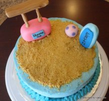 beach themed cake