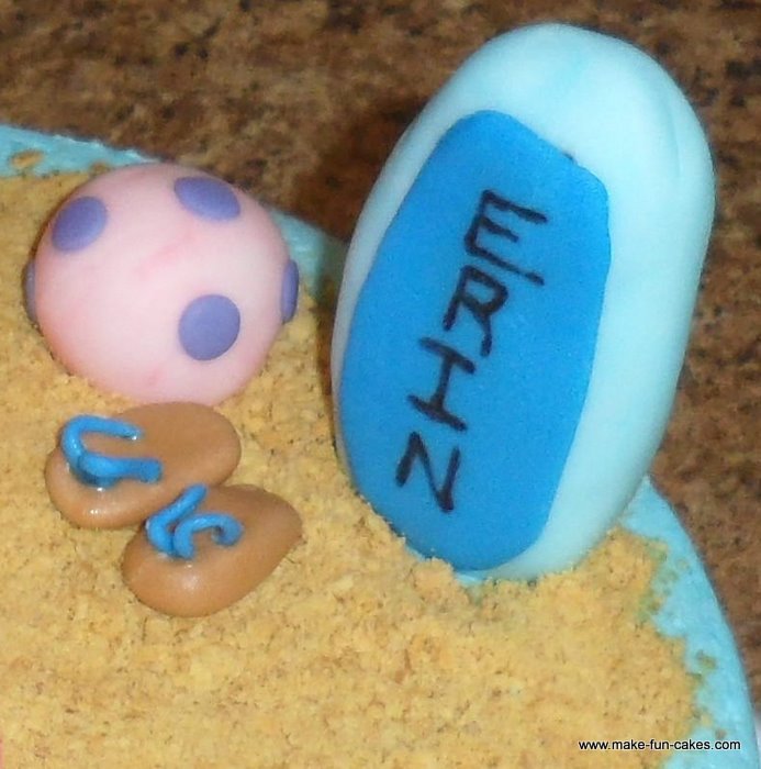 beach themed cake