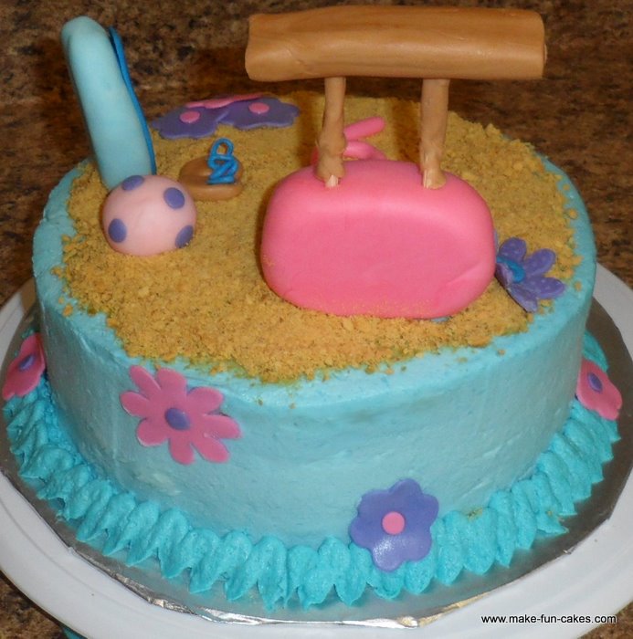 beach themed cake