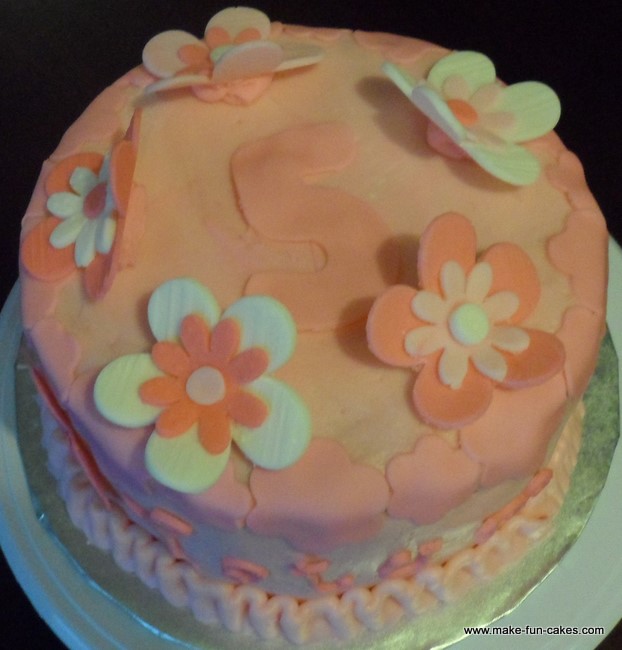 flower birthday cake