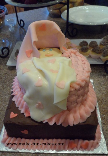 girl baby shower cake